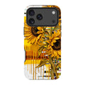 Sunflowers with Abstract Golden Chaos by Frida Lövström — iPhone 17 Pro Max Tough Case — Finnaij