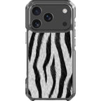 Zebra Groove — iPhone 17 Pro Clear Impact Case — Finnaij