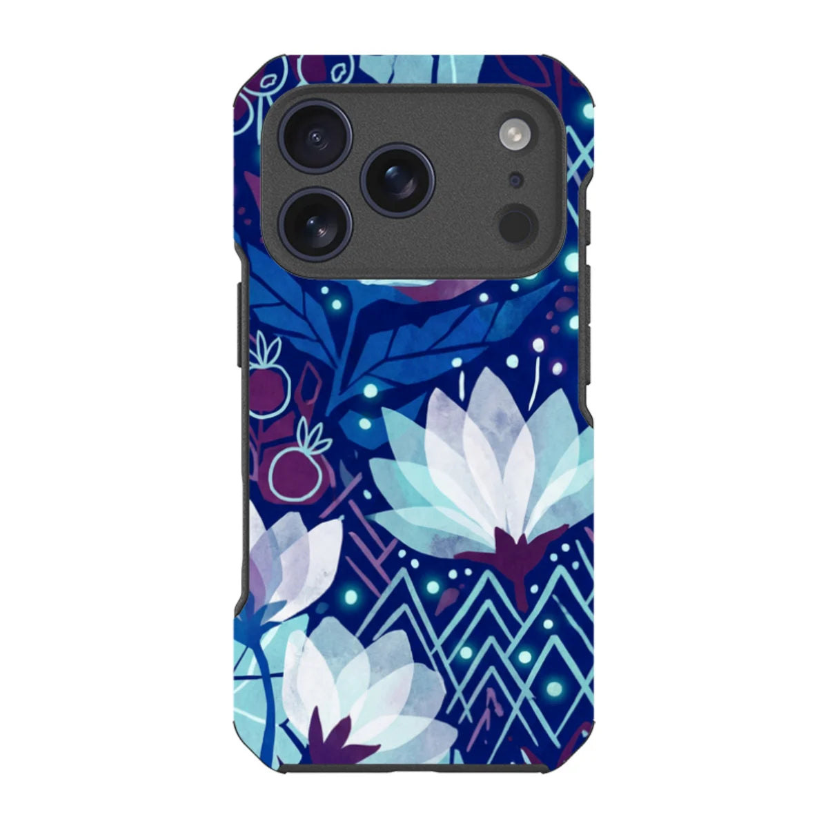 Frozen Lake Petals by Aino Kallio — iPhone 17 Pro Impact Armour MagSafe Case — Finnaij