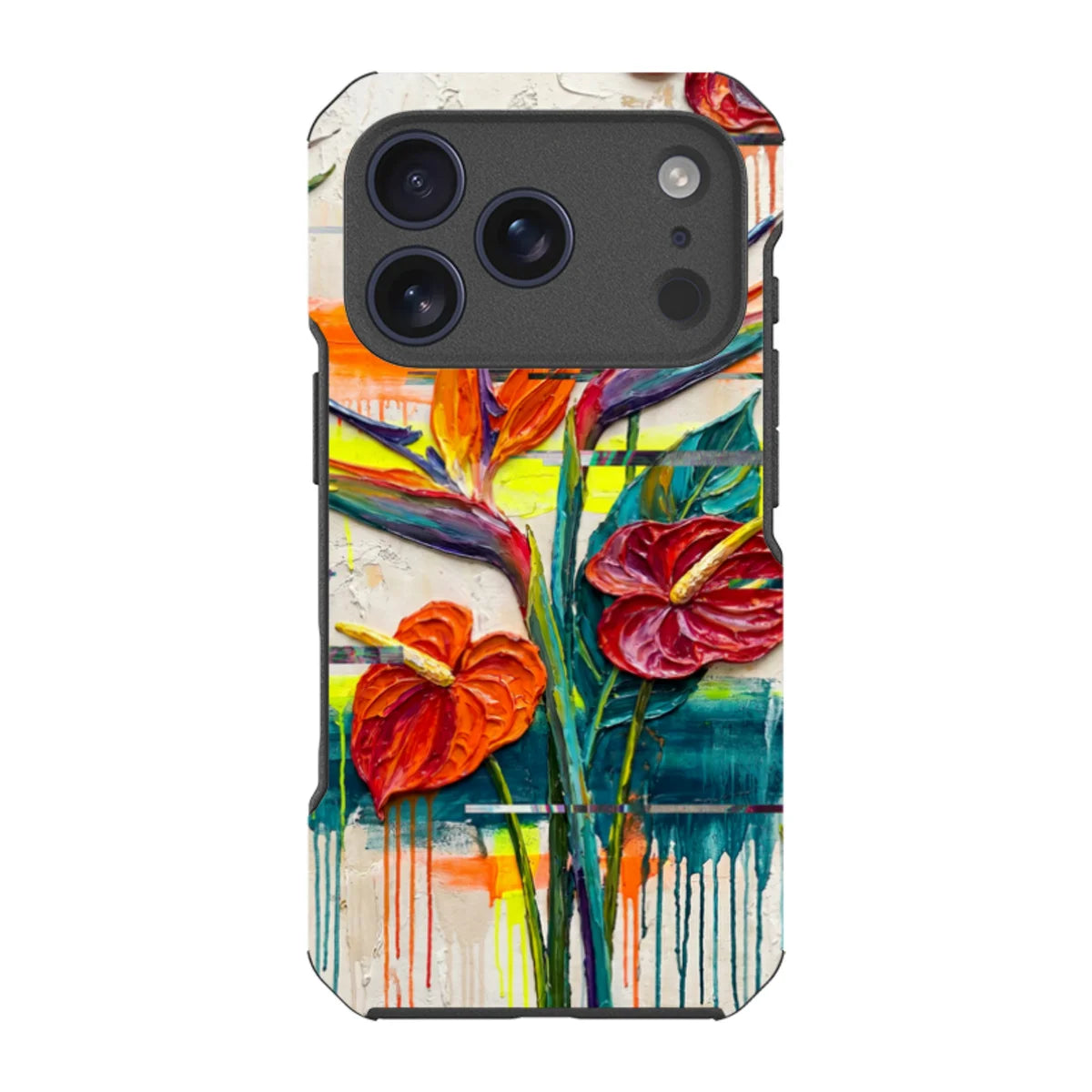 Tropical Flowers by Frida Lövström — iPhone 17 Pro Impact Armour MagSafe Case — Finnaij