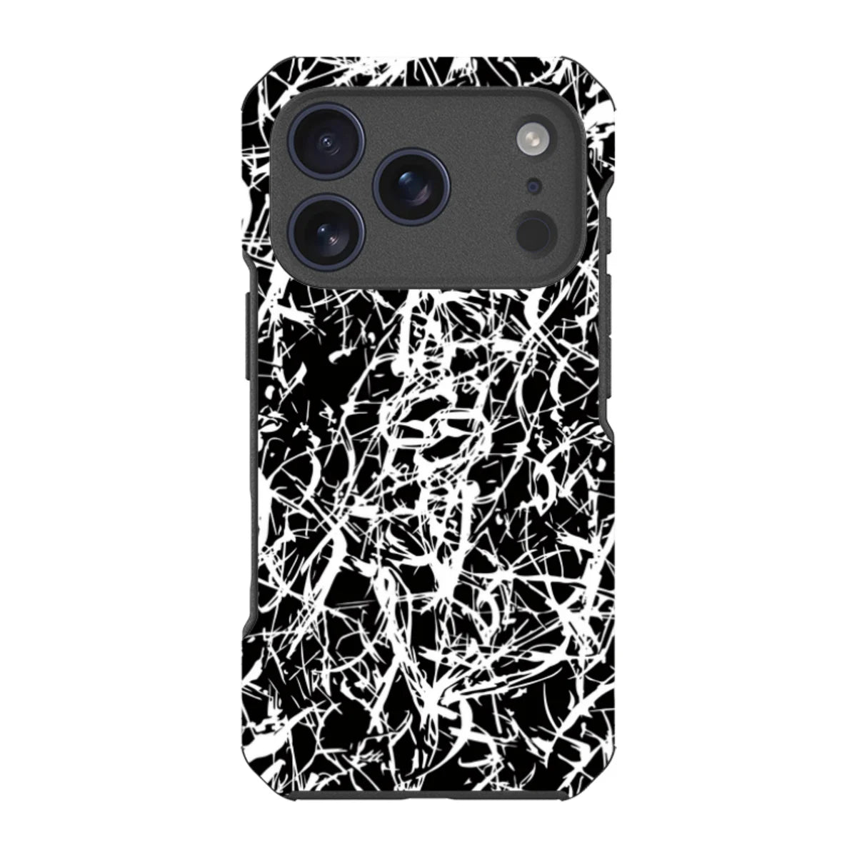 Black-White Grunge — iPhone 17 Pro Impact Armour MagSafe Case — Finnaij