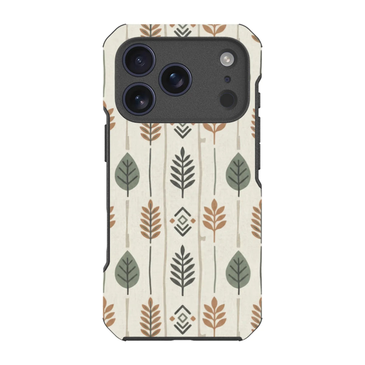 Birch and Linen Pattern by Elsi Vaarala — iPhone 17 Pro Impact Armour MagSafe Case — Finnaij