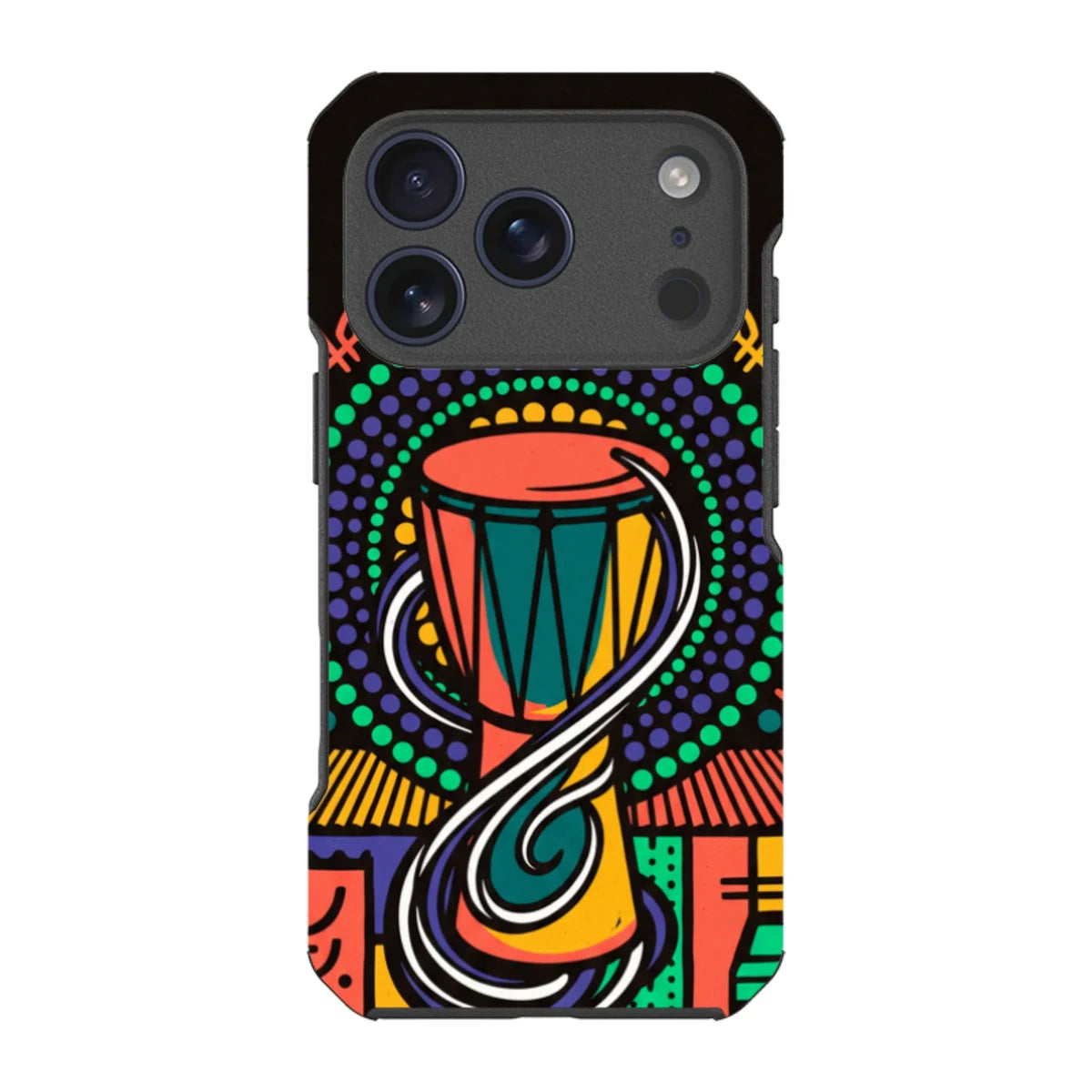 Talking Drum Halo by Ada Okoye — iPhone 17 Pro Impact Armour MagSafe Case — Finnaij
