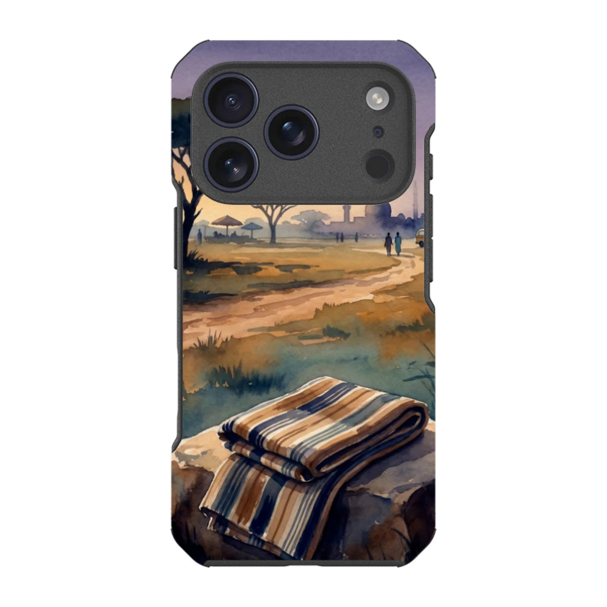 Aso-Oke Accent in the Landscape by Tobi Akinyemi — iPhone 17 Pro Impact Armour MagSafe Case — Finnaij