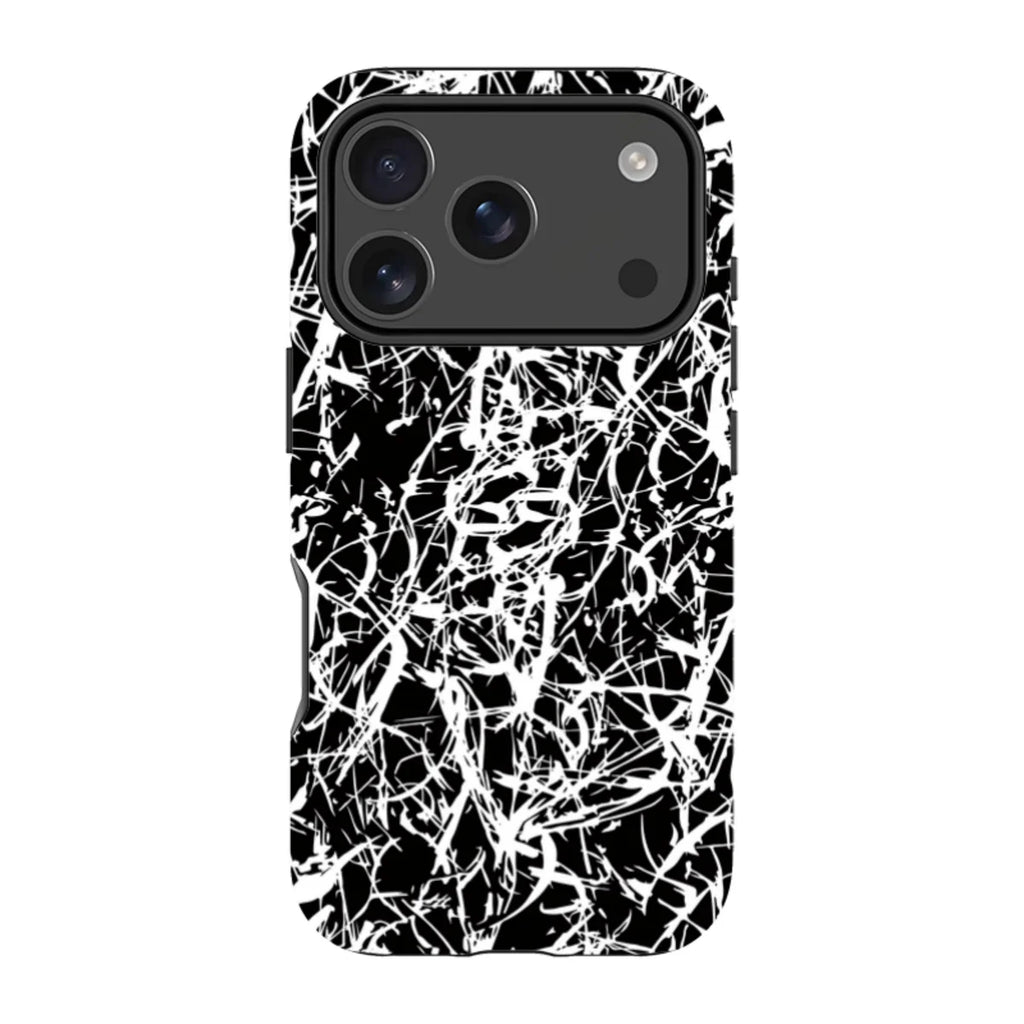 Black-White Grunge — iPhone 17 Pro Magsafe Tough Case — Finnaij