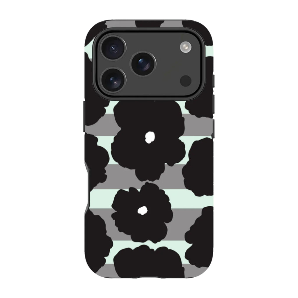 Bold Floral Black — iPhone 17 Pro Magsafe Tough Case — Finnaij