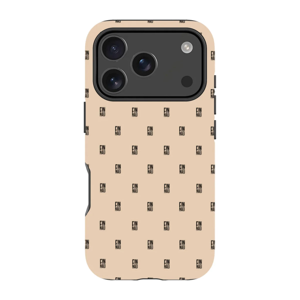 Monogram Beige Harvest — iPhone 17 Pro Magsafe Tough Case — Finnaij