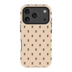 Monogram Beige Harvest — iPhone 17 Pro Magsafe Tough Case — Finnaij