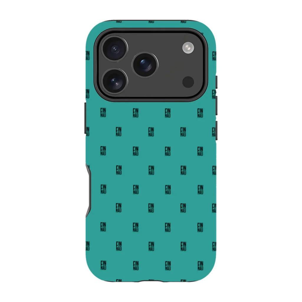 Monogram Teal — iPhone 17 Pro Magsafe Tough Case — Finnaij