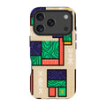Ankara Blocks on Sand by Ada Okoye — iPhone 17 Pro MagSafe Tough Case — Finnaij