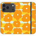 Bold Floral Orange — iPhone 17 Pro Wallet Case — Finnaij