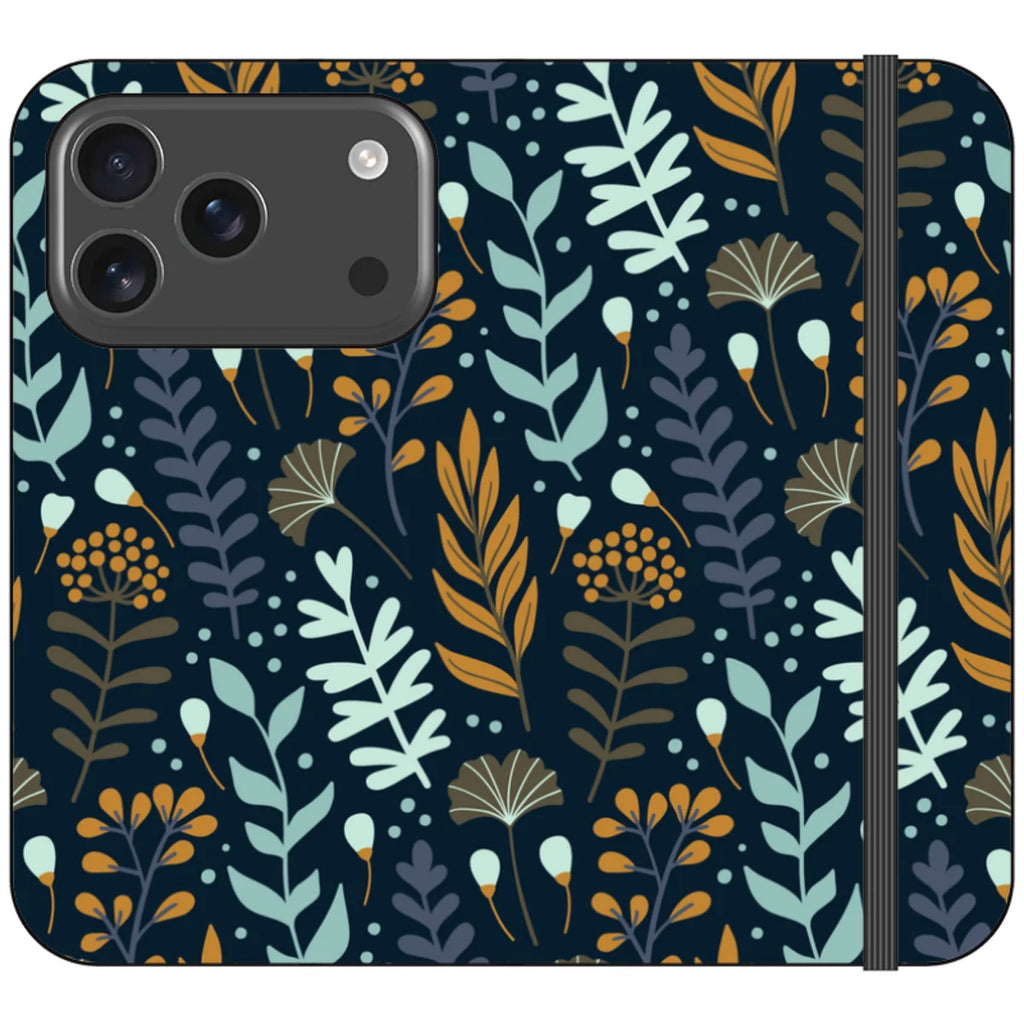 Wild Floral Vegan Leather — iPhone 17 Pro Wallet Case — Finnaij