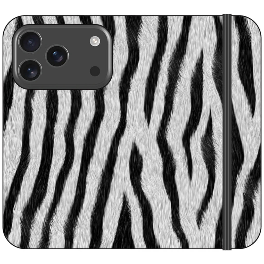 Zebra Groove — iPhone 17 Pro Wallet Case — Finnaij
