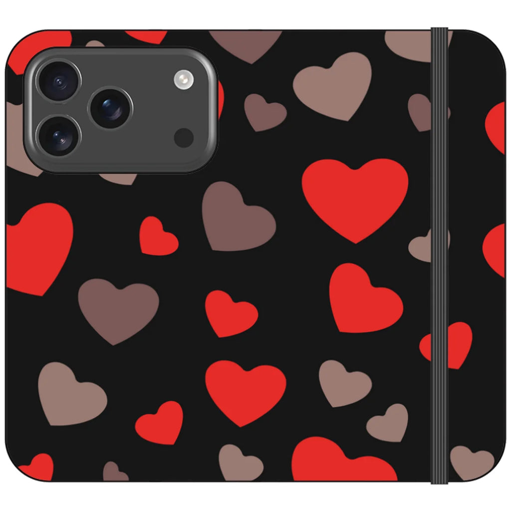 Red Hearts — iPhone 17 Pro Wallet Case — Finnaij