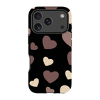 White & Black Hearts — iPhone 17 Pro Tough Case — Finnaij