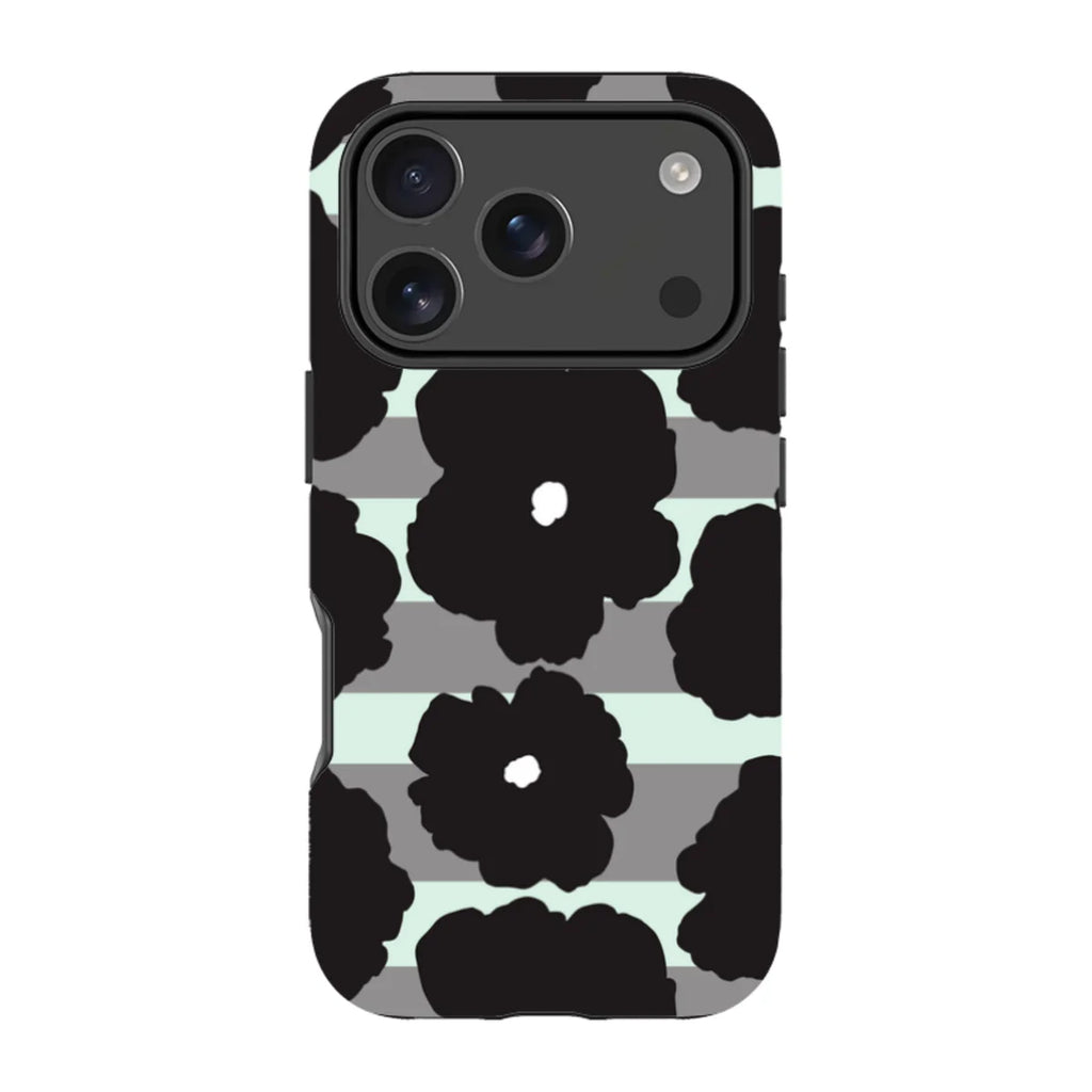 Bold Floral Black — iPhone 17 Pro Tough Case — Finnaij