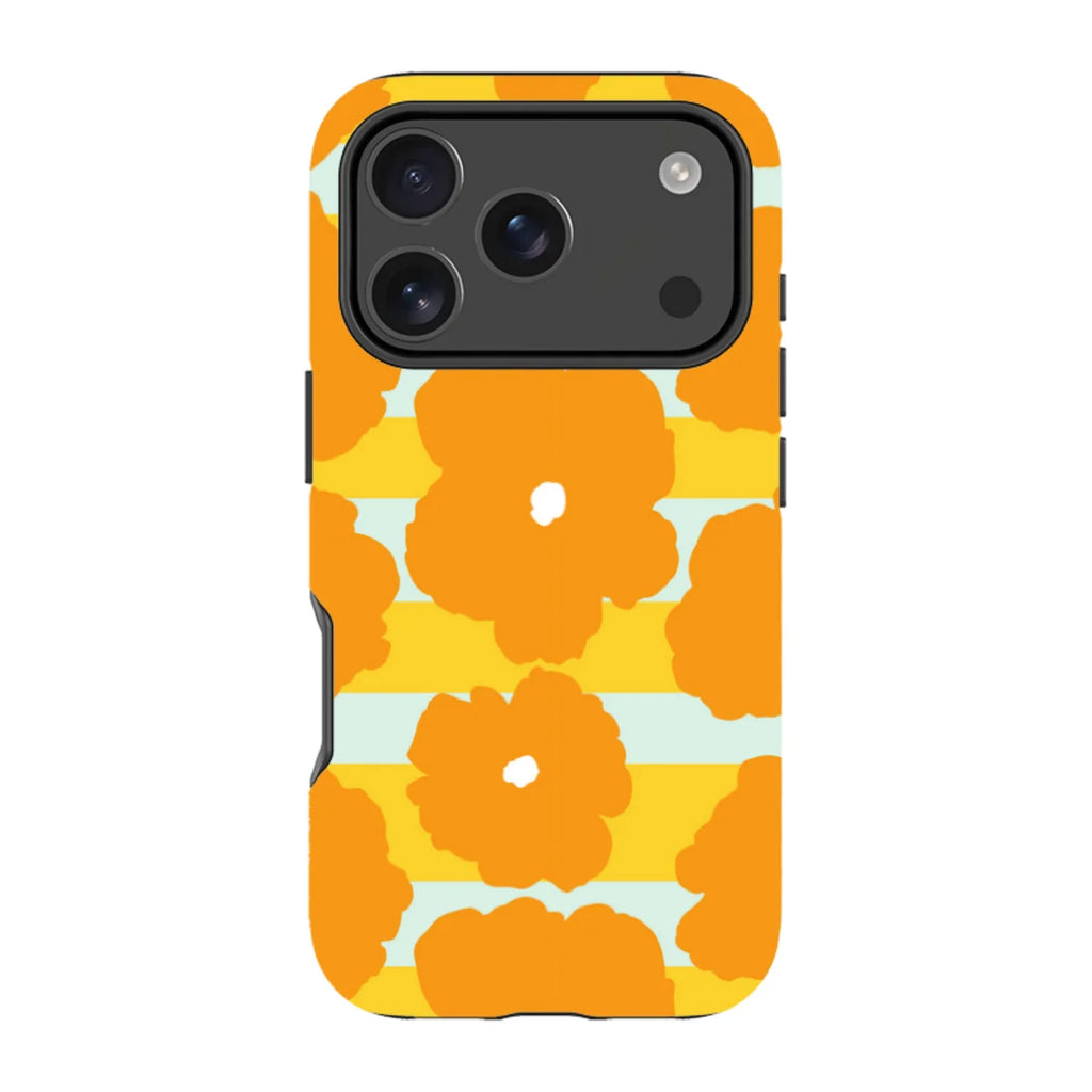 Bold Floral Orange — iPhone 17 Pro Tough Case — Finnaij