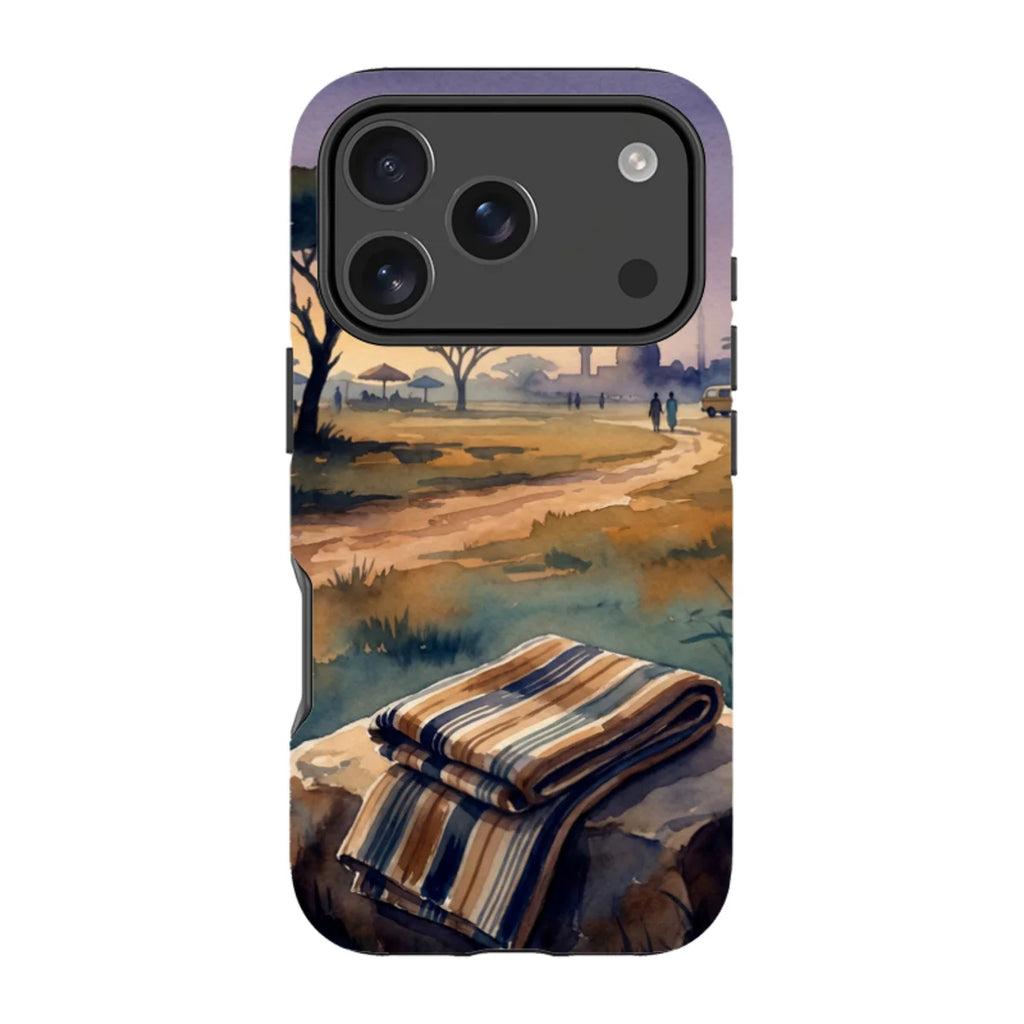 Aso-Oke Accent in the Landscape by Tobi Akinyemi — iPhone 17 Pro Tough Case — Finnaij