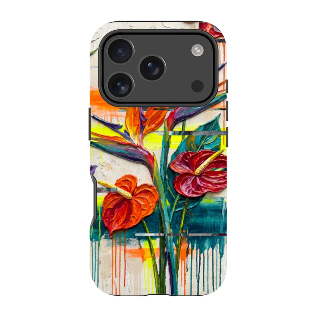Tropical Flowers by Frida Lövström — iPhone 17 Pro Tough Case — Finnaij