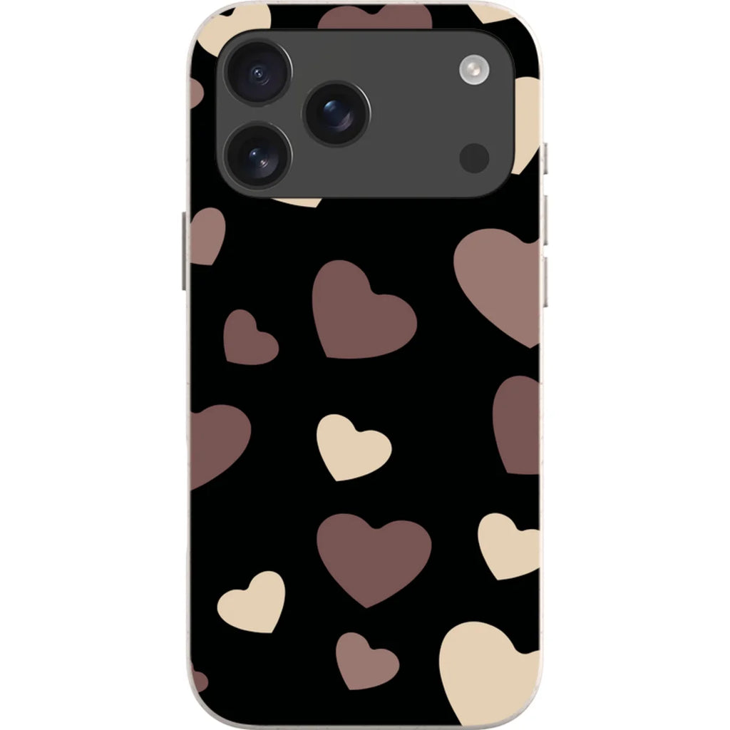 White & Black Hearts — iPhone 18 Pro Max Bio-degradable Case — Finnaij