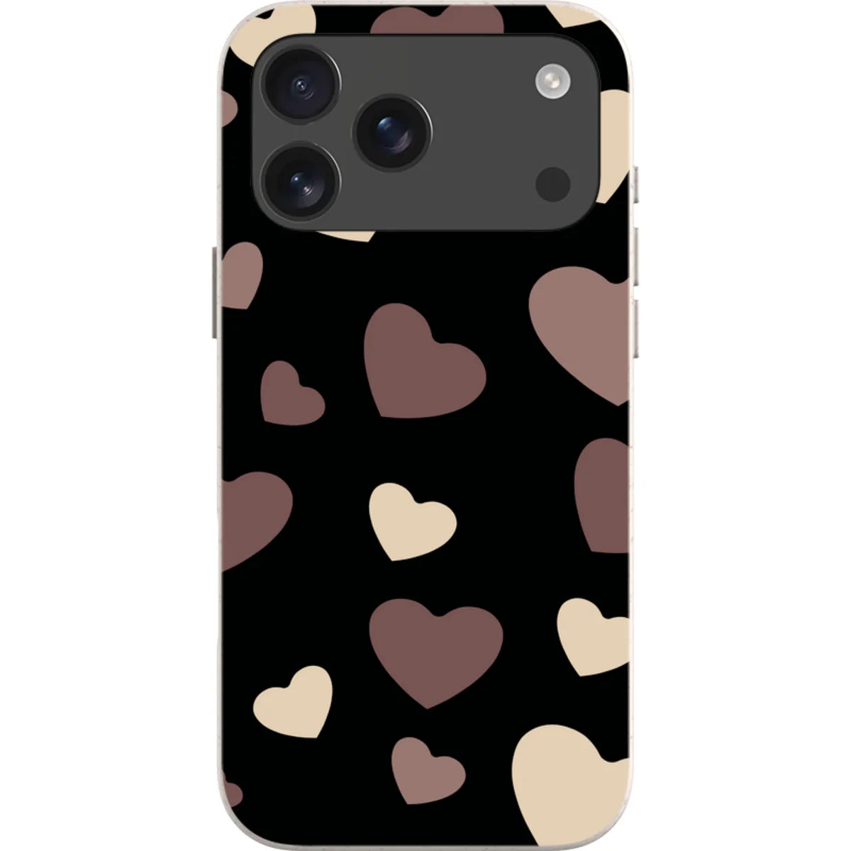 White & Black Hearts — iPhone 18 Pro Max Bio-degradable Case — Finnaij