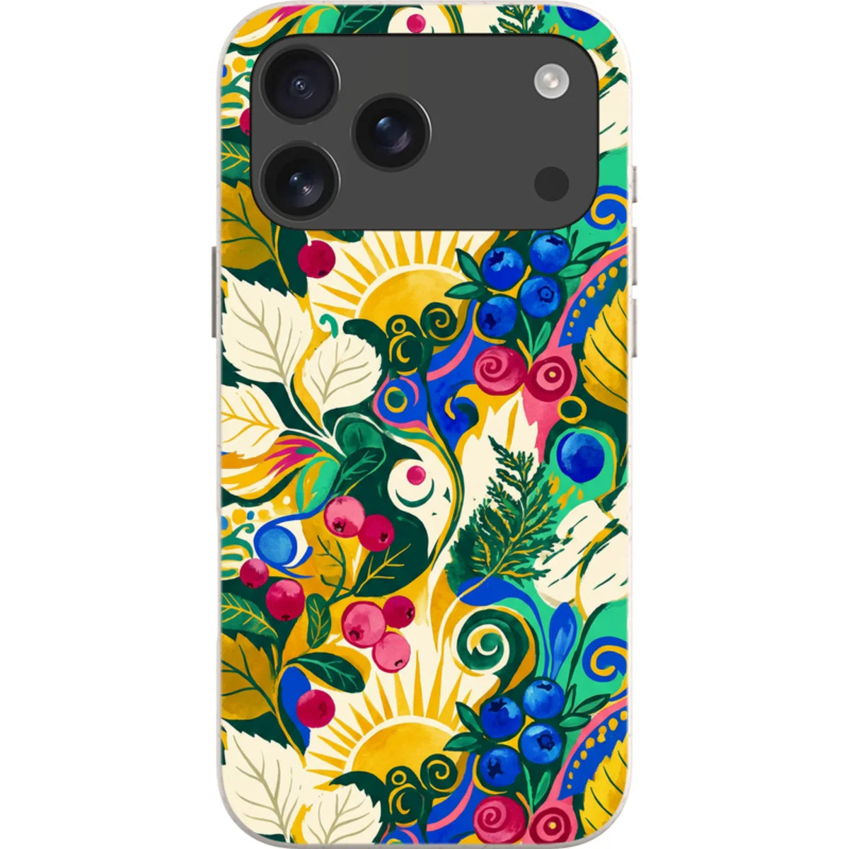 Berry Meadow Glow by Aino Kallio — iPhone 18 Pro Max Bio-degradable Case — Finnaij