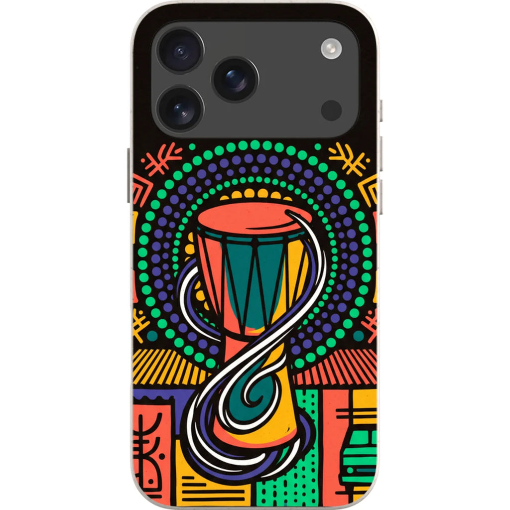 Talking Drum Halo by Ada Okoye — iPhone 18 Pro Max Bio-degradable Case — Finnaij