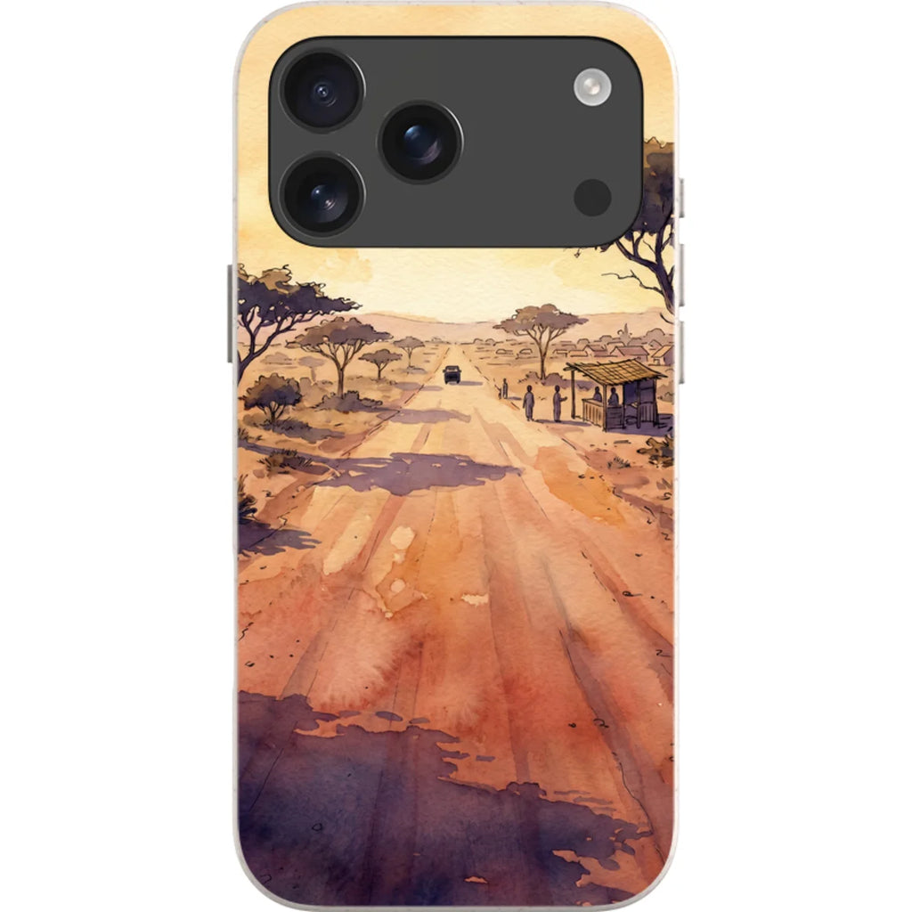 Laterite Road Golden Hour by Tobi Akinyemi — iPhone 18 Pro Max Bio-degradable Case — Finnaij
