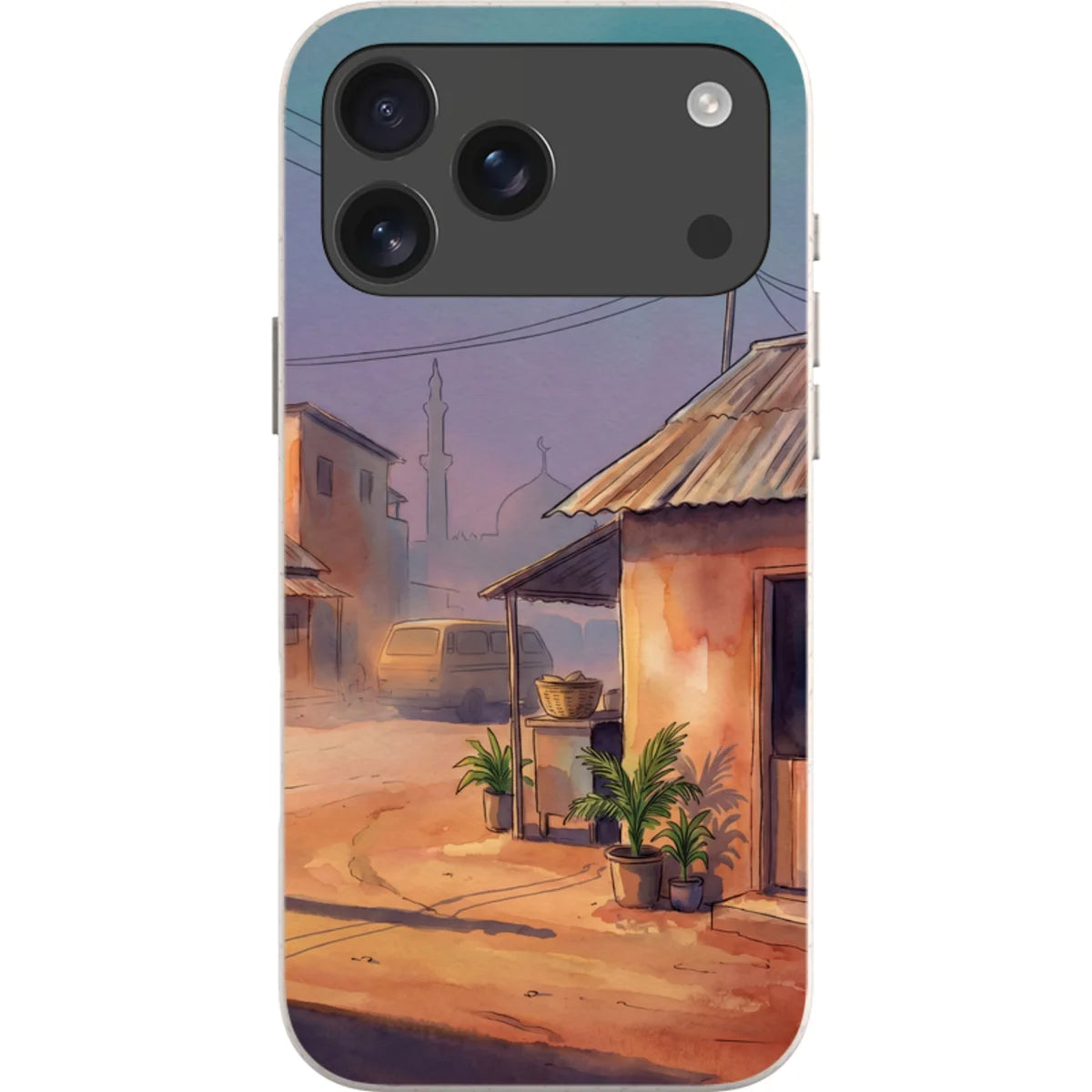 City Edge Quiet Street by Tobi Akinyemi — iPhone 18 Pro Max Bio-degradable Case — Finnaij