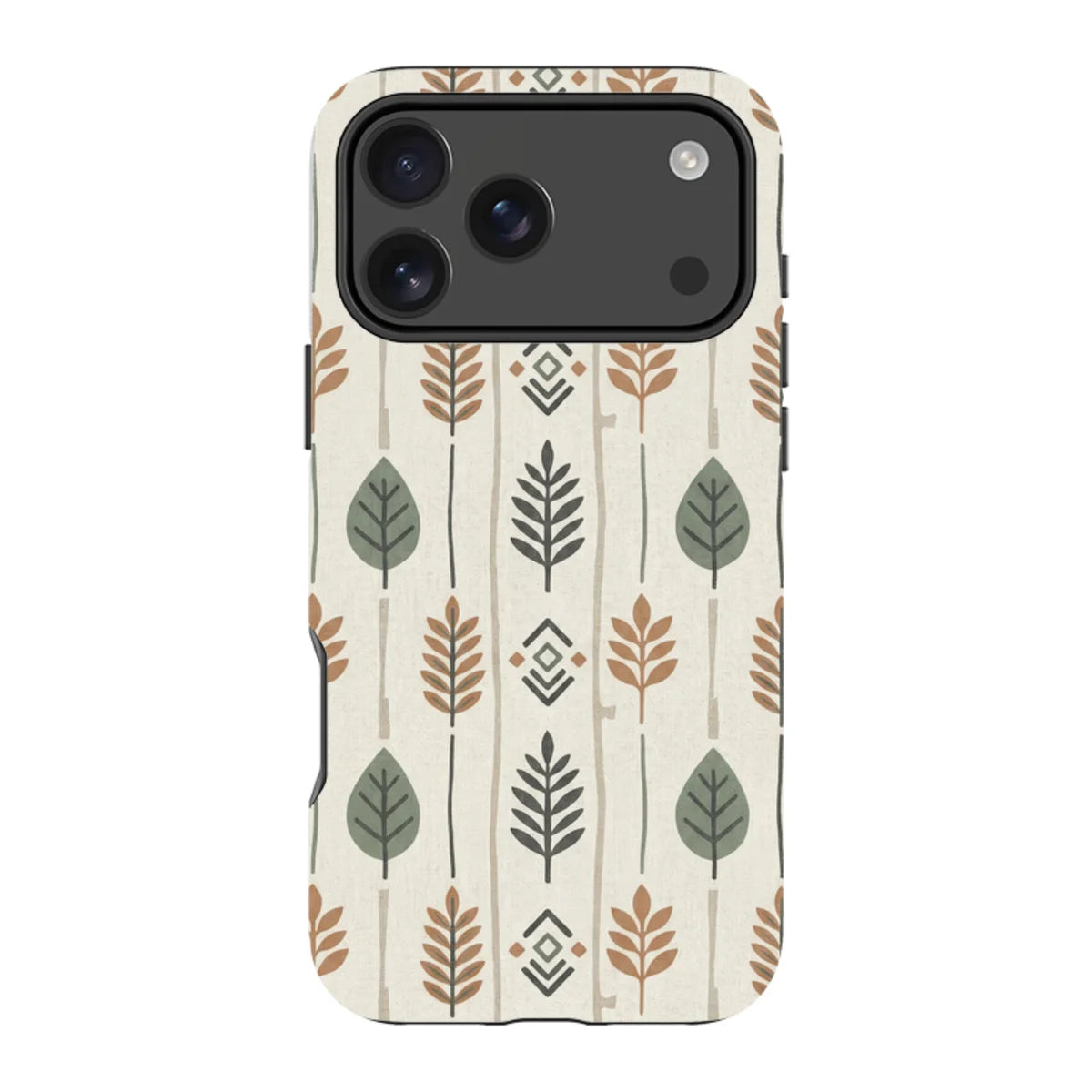 Birch and Linen Pattern by Elsi Vaarala — iPhone 18 Pro Max Magsafe Tough Case — Finnaij