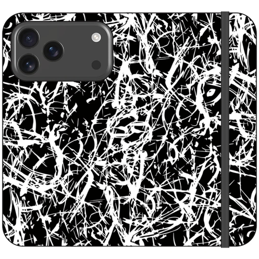 Black-White Grunge — iPhone 18 Pro Max Wallet Case — Finnaij