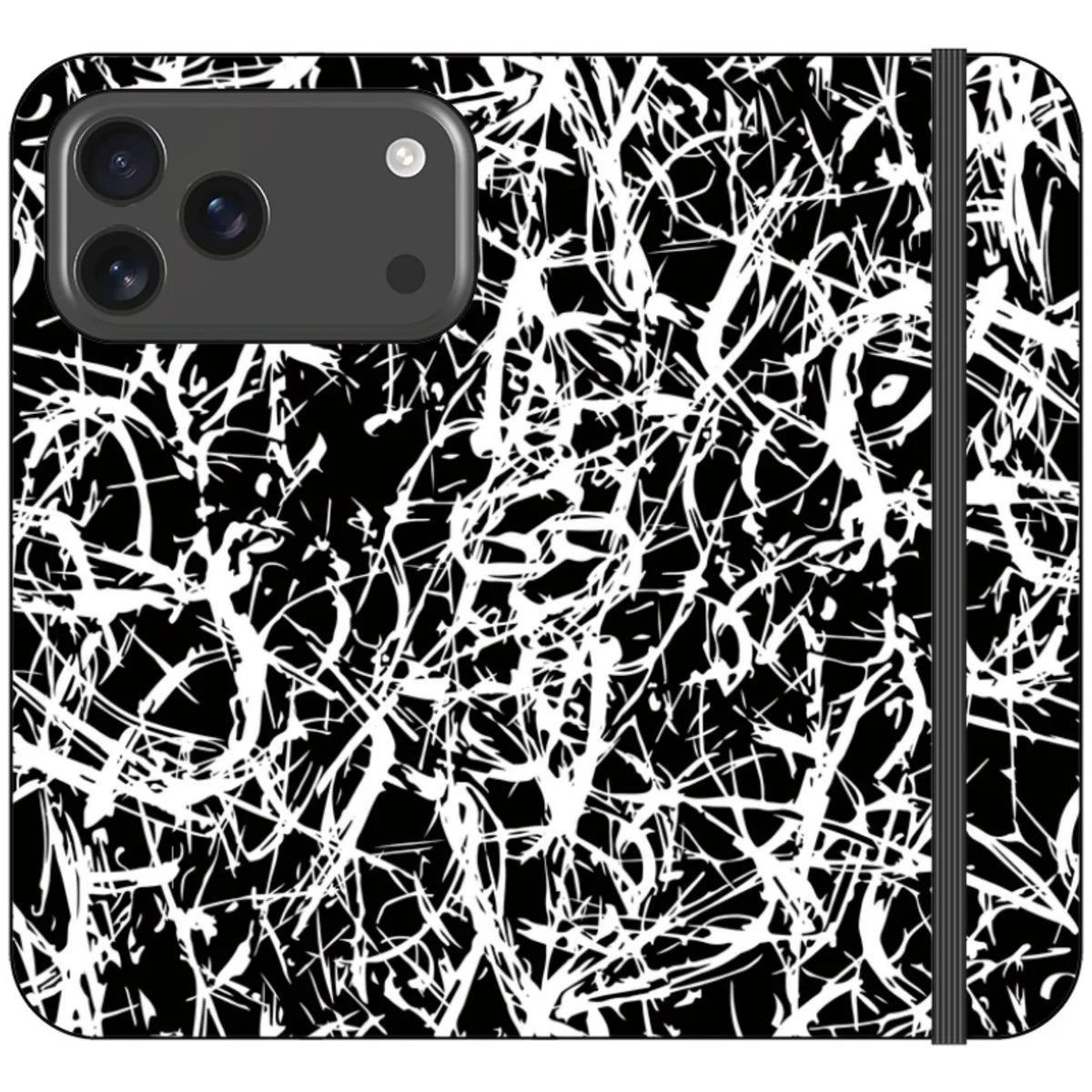 Black-White Grunge — iPhone 18 Pro Max Wallet Case — Finnaij