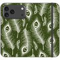 Feathers in Bloom Army Green — iPhone 18 Pro Max Wallet Case — Finnaij
