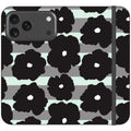 Bold Floral Black — iPhone 18 Pro Max Wallet Case — Finnaij