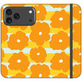 Bold Floral Orange — iPhone 18 Pro Max Wallet Case — Finnaij