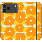 Bold Floral Orange — iPhone 18 Pro Max Wallet Case — Finnaij