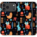 Nordic Ornament Black Vegan Leather — iPhone 18 Pro Max Wallet Case — Finnaij