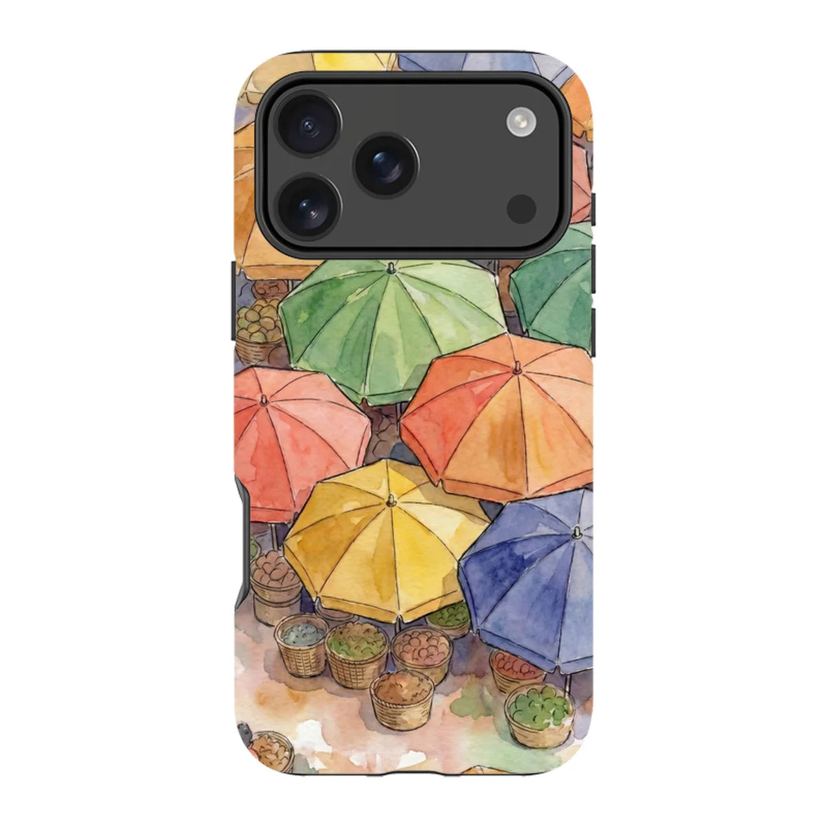 Market Umbrellas from Above by Tobi Akinyemi — iPhone 18 Pro Max Tough Case — Finnaij