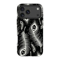Feathers in Bloom Black — iPhone 18 Pro Max Tough Case — Finnaij