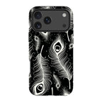 Feathers in Bloom Black — iPhone 18 Pro Max Tough Case — Finnaij