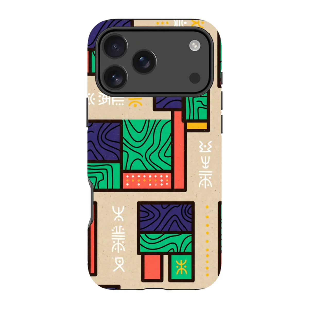 Ankara Blocks on Sand by Ada Okoye — iPhone 18 Pro Max Tough Case — Finnaij
