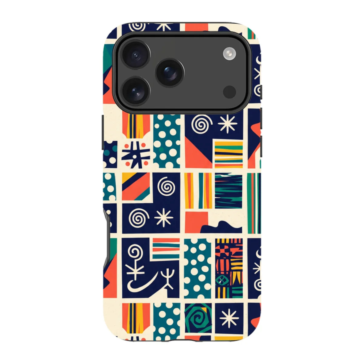 Coastal Indigo Tiles by Ada Okoye — iPhone 18 Pro Max Tough Case — Finnaij