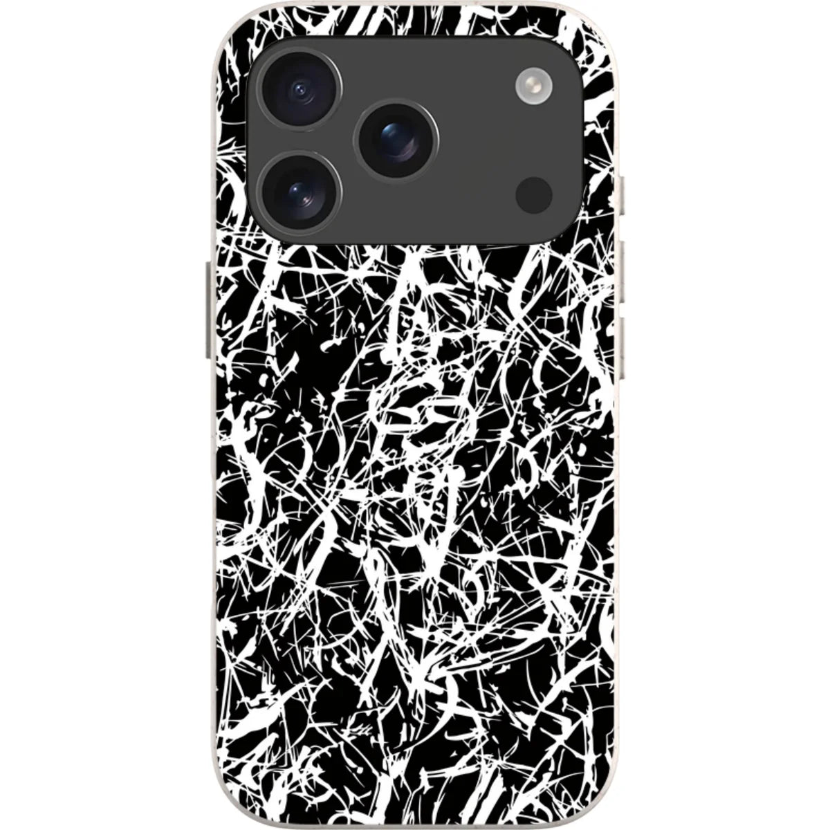 Black-White Grunge — iPhone 18 Pro Bio-degradable Case — Finnaij