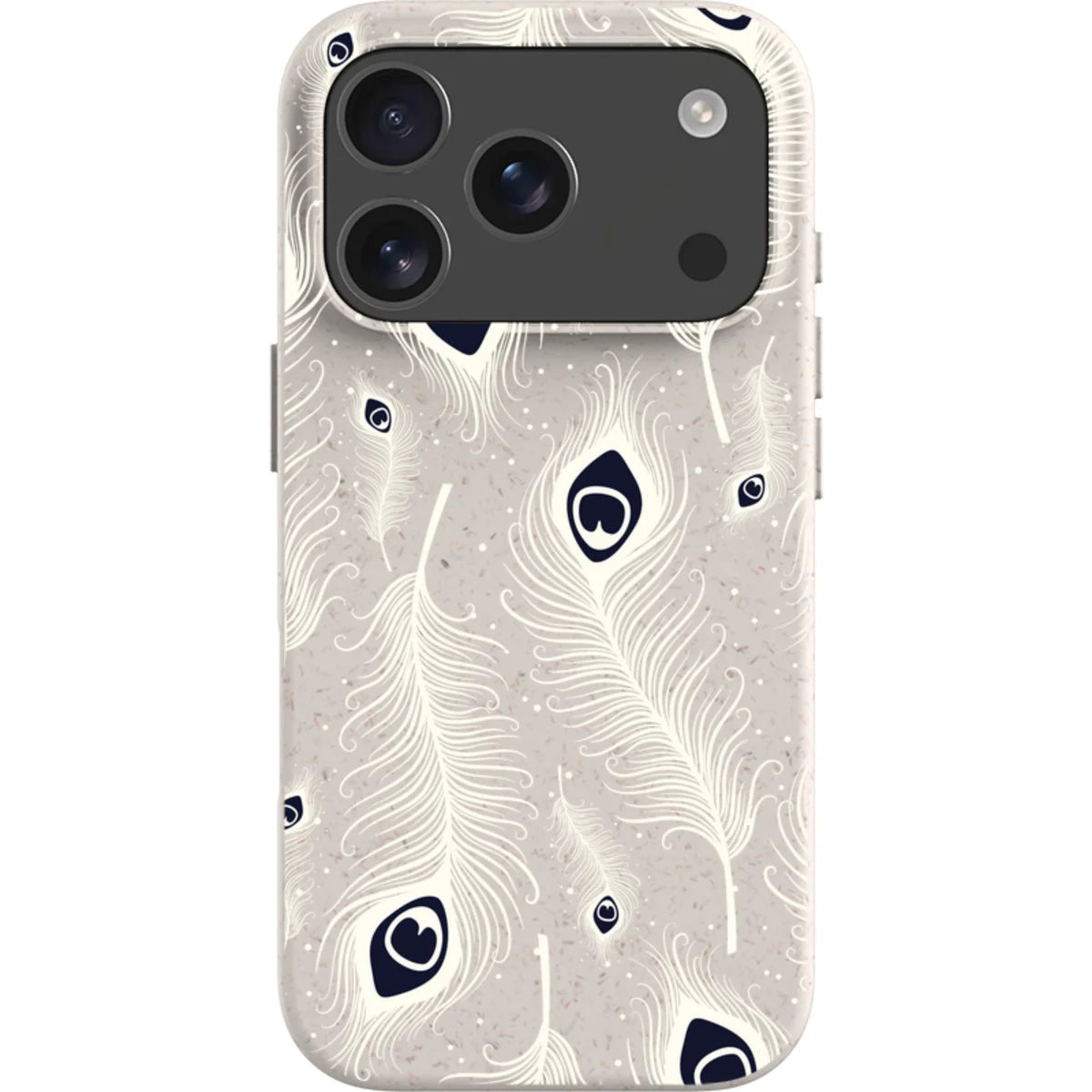 Feathers in Bloom Natural — iPhone 18 Pro Bio-degradable Case — Finnaij