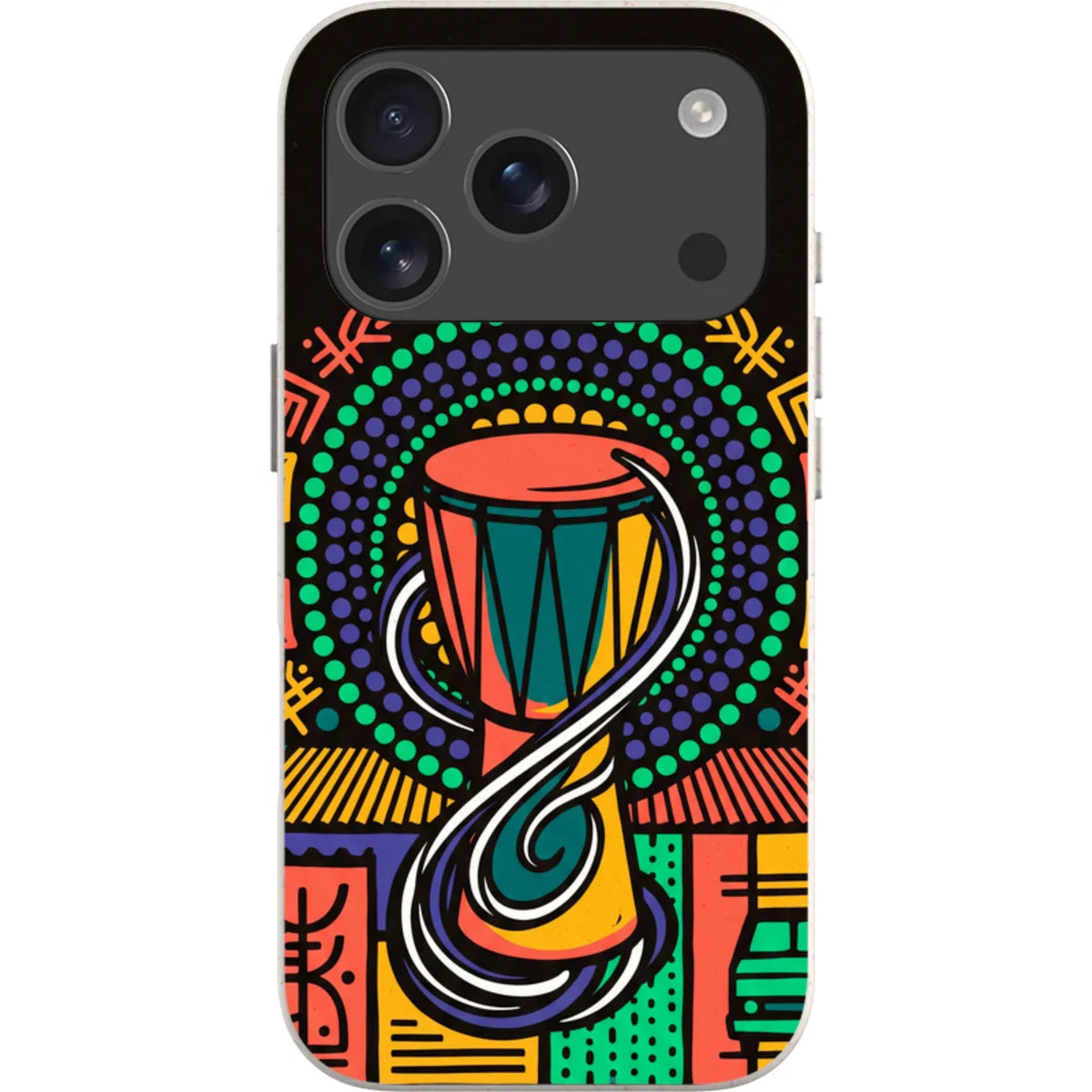 Talking Drum Halo by Ada Okoye — iPhone 18 Pro Bio-degradable Case — Finnaij