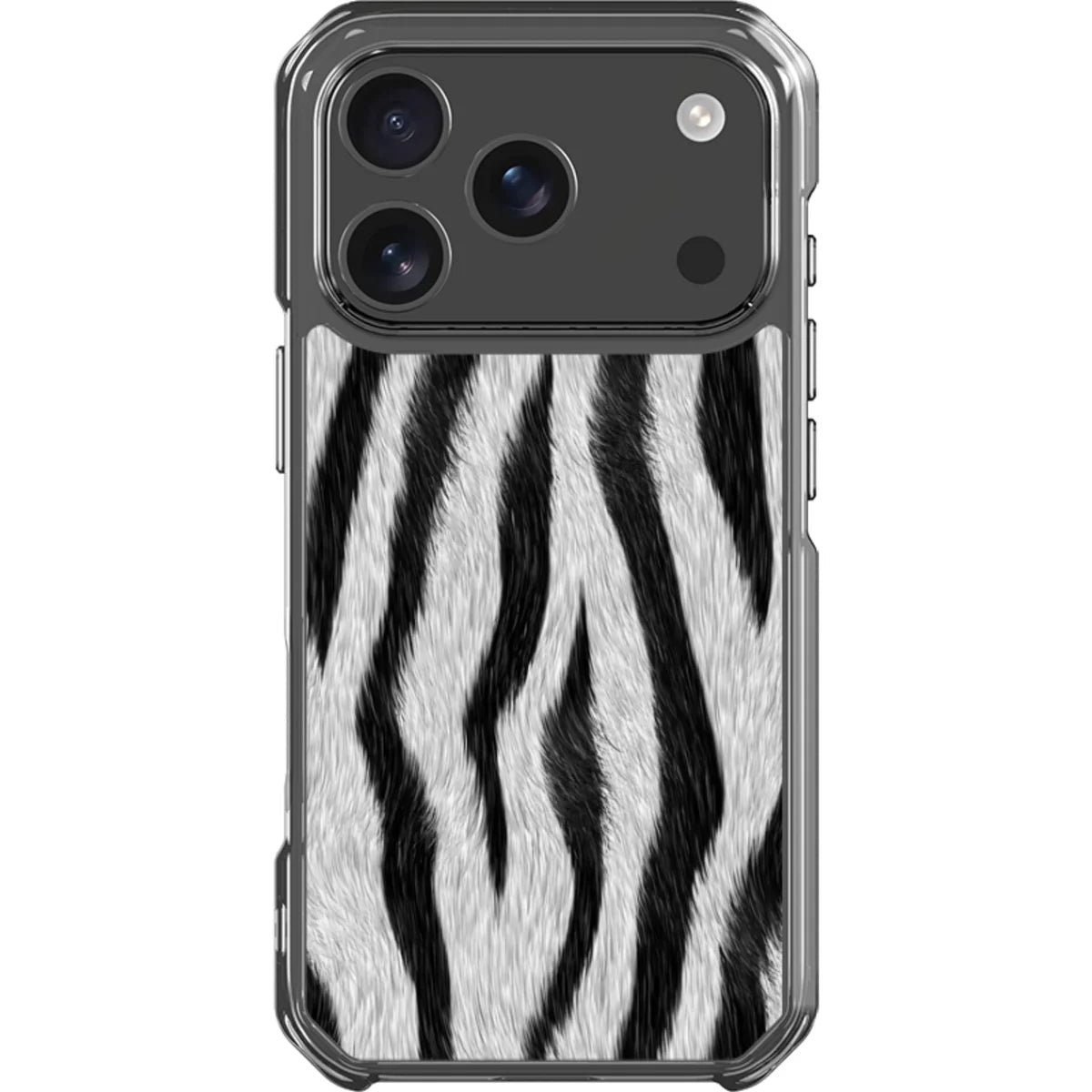 Zebra Groove — iPhone 18 Pro Clear Impact Case — Finnaij