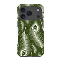 Feathers in Bloom Army Green — iPhone 18 Pro Impact Armour MagSafe Case — Finnaij
