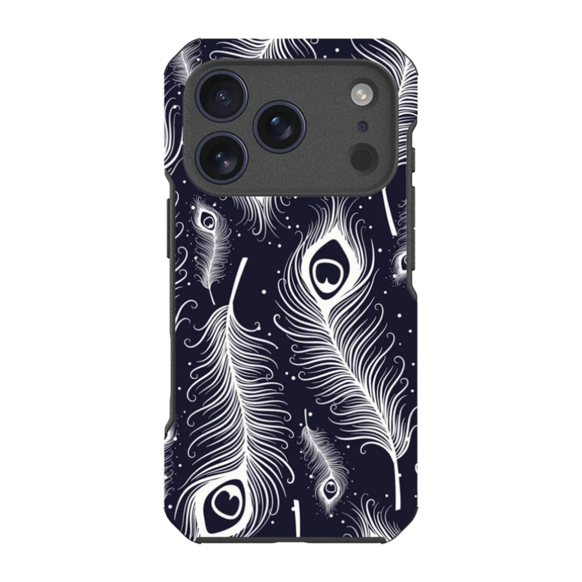 Feathers in Bloom — iPhone 18 Pro Impact Armour MagSafe Case — Finnaij