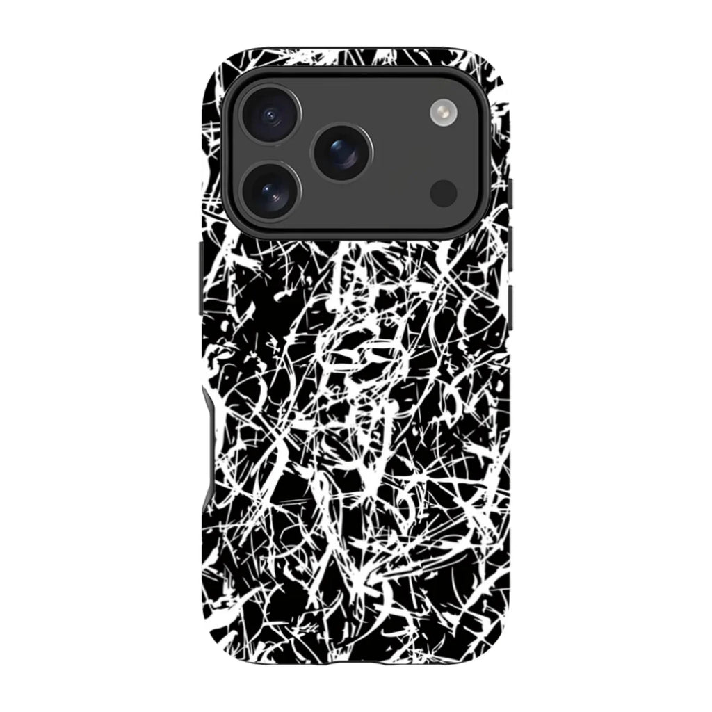 Black-White Grunge — iPhone 18 Pro Magsafe Tough Case — Finnaij