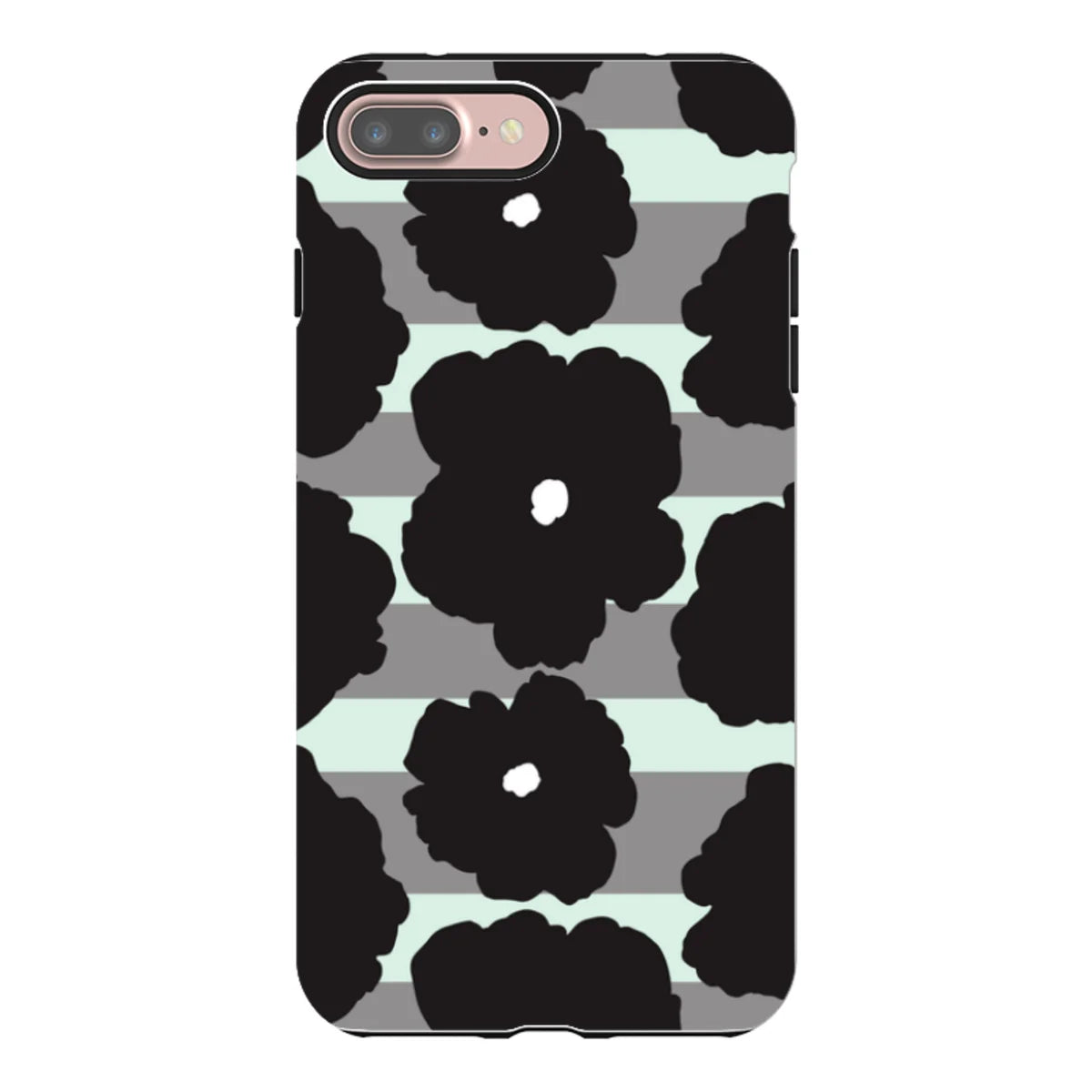 Bold Floral Black — iPhone 8 Plus Tough Case — Finnaij